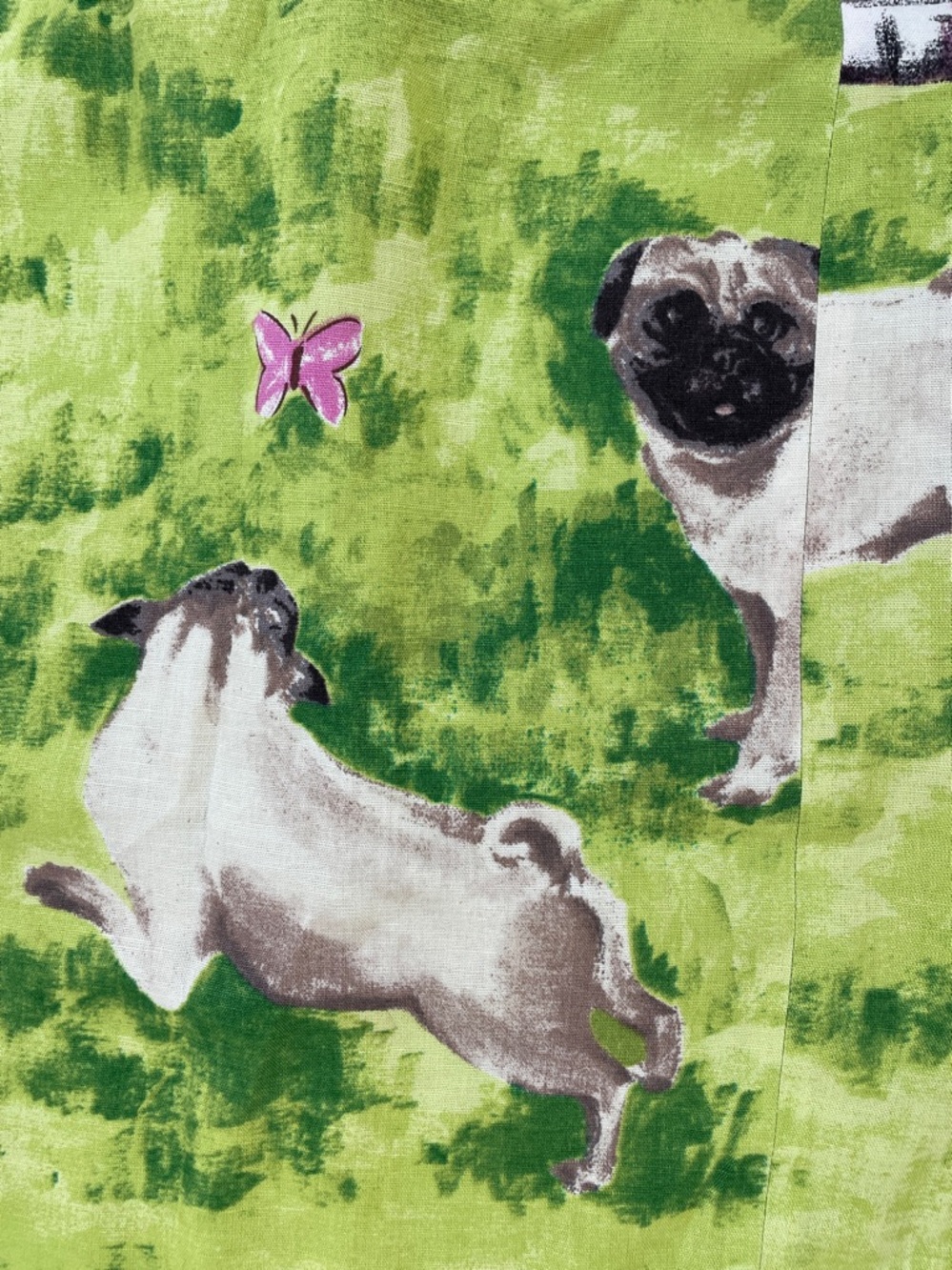 Vintage Moschino Lime Green Linen Pug Signature Lined Dress - Picture 3 of 10